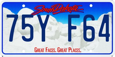 SD license plate 75YF64