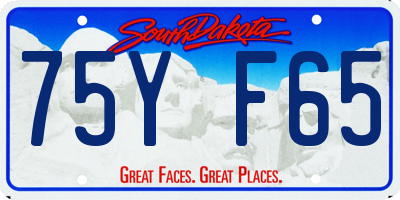 SD license plate 75YF65