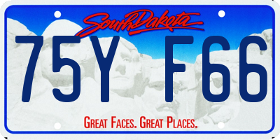 SD license plate 75YF66