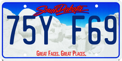 SD license plate 75YF69