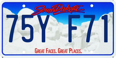 SD license plate 75YF71