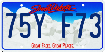 SD license plate 75YF73