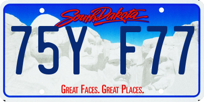 SD license plate 75YF77