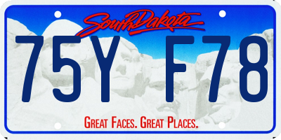 SD license plate 75YF78