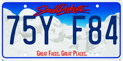 SD license plate 75YF84