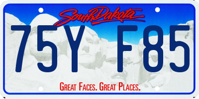 SD license plate 75YF85