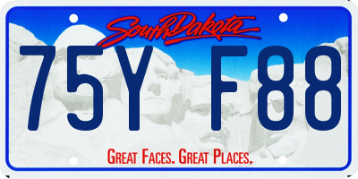 SD license plate 75YF88