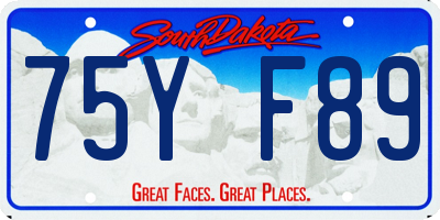 SD license plate 75YF89