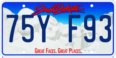 SD license plate 75YF93