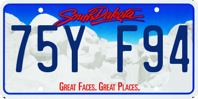 SD license plate 75YF94