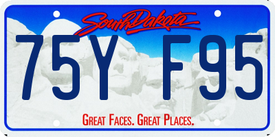 SD license plate 75YF95