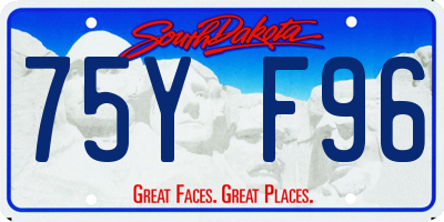SD license plate 75YF96