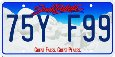 SD license plate 75YF99
