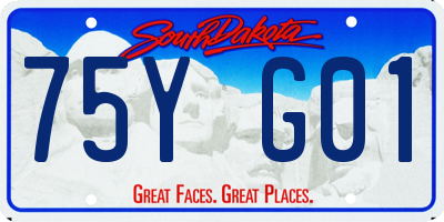 SD license plate 75YG01