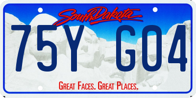 SD license plate 75YG04