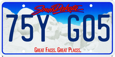 SD license plate 75YG05