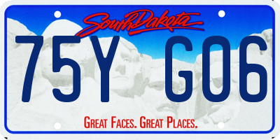 SD license plate 75YG06