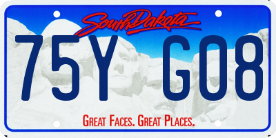 SD license plate 75YG08