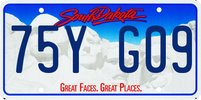 SD license plate 75YG09