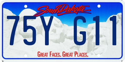 SD license plate 75YG11