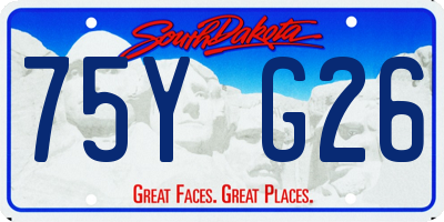 SD license plate 75YG26