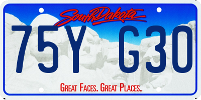 SD license plate 75YG30