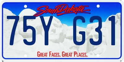 SD license plate 75YG31