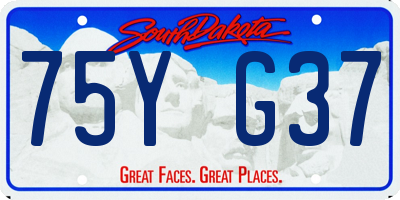 SD license plate 75YG37
