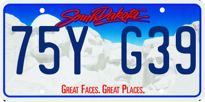 SD license plate 75YG39