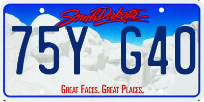 SD license plate 75YG40