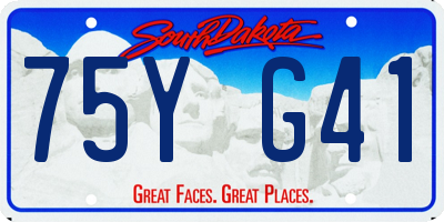 SD license plate 75YG41