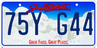 SD license plate 75YG44