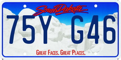 SD license plate 75YG46