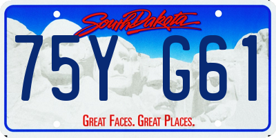 SD license plate 75YG61