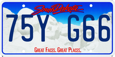 SD license plate 75YG66