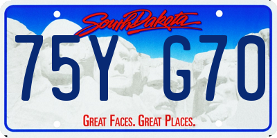 SD license plate 75YG70