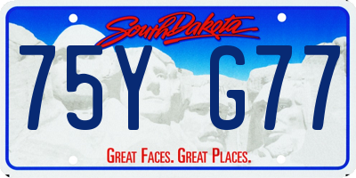 SD license plate 75YG77