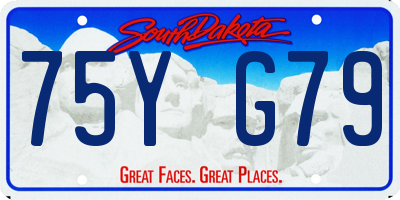 SD license plate 75YG79