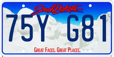 SD license plate 75YG81