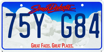 SD license plate 75YG84