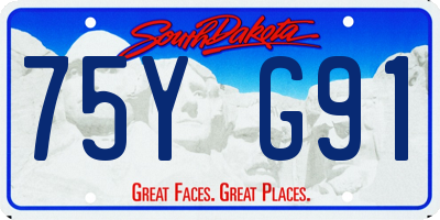 SD license plate 75YG91