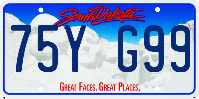 SD license plate 75YG99