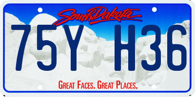 SD license plate 75YH36