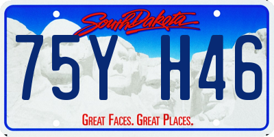 SD license plate 75YH46