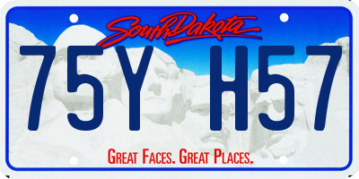 SD license plate 75YH57