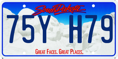 SD license plate 75YH79