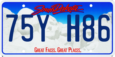 SD license plate 75YH86