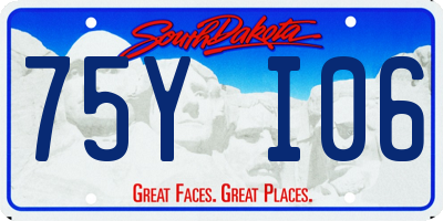 SD license plate 75YI06