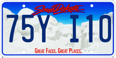 SD license plate 75YI10