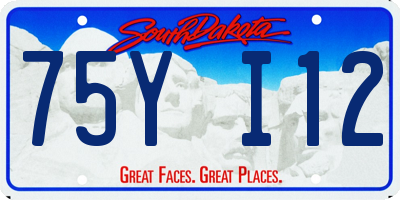 SD license plate 75YI12